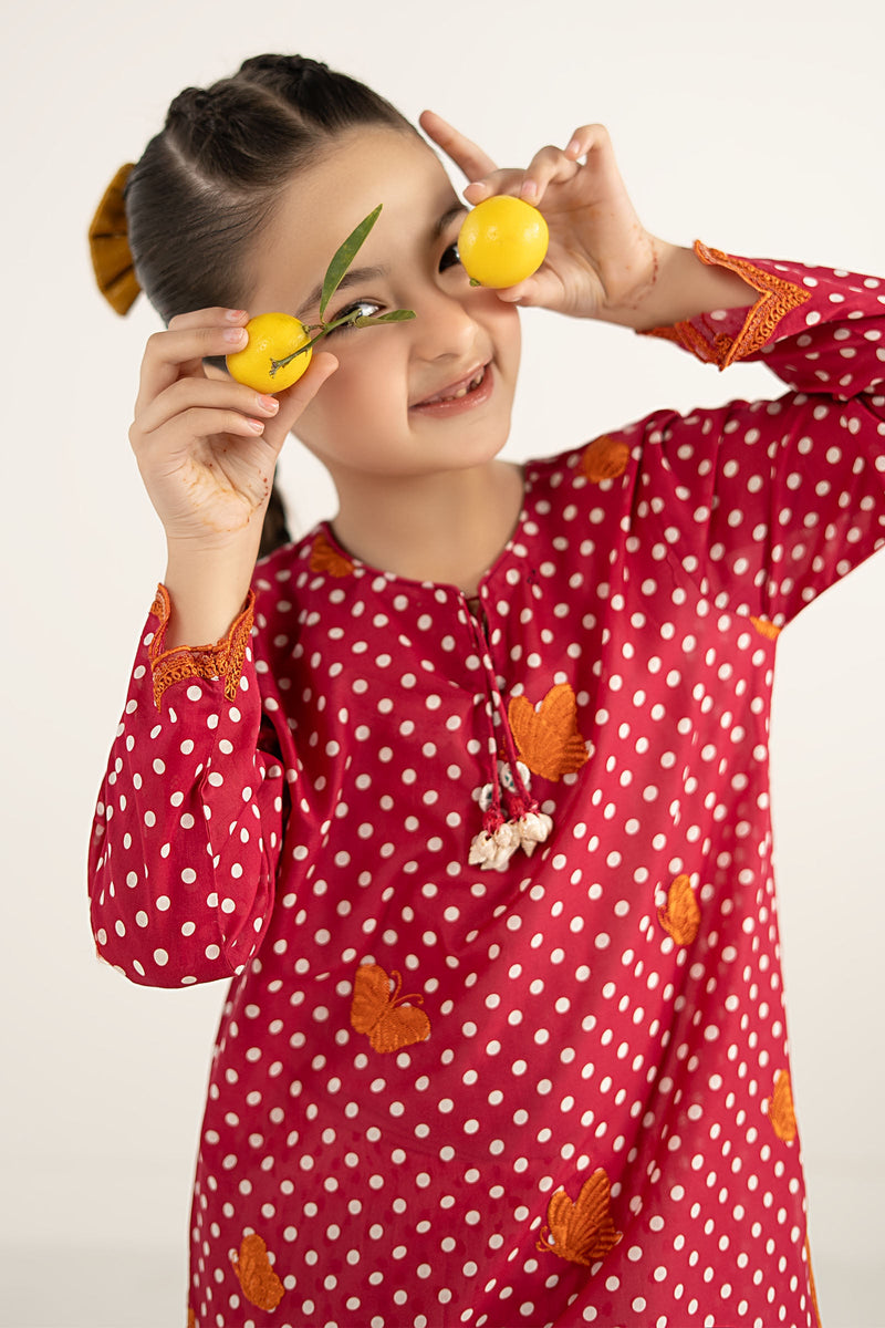 kids-clothes-mkd-ef26-50-red by Maria B Kids - Designer Dress  - Type : KidsClothes - Available at Libayah - 100% Original 