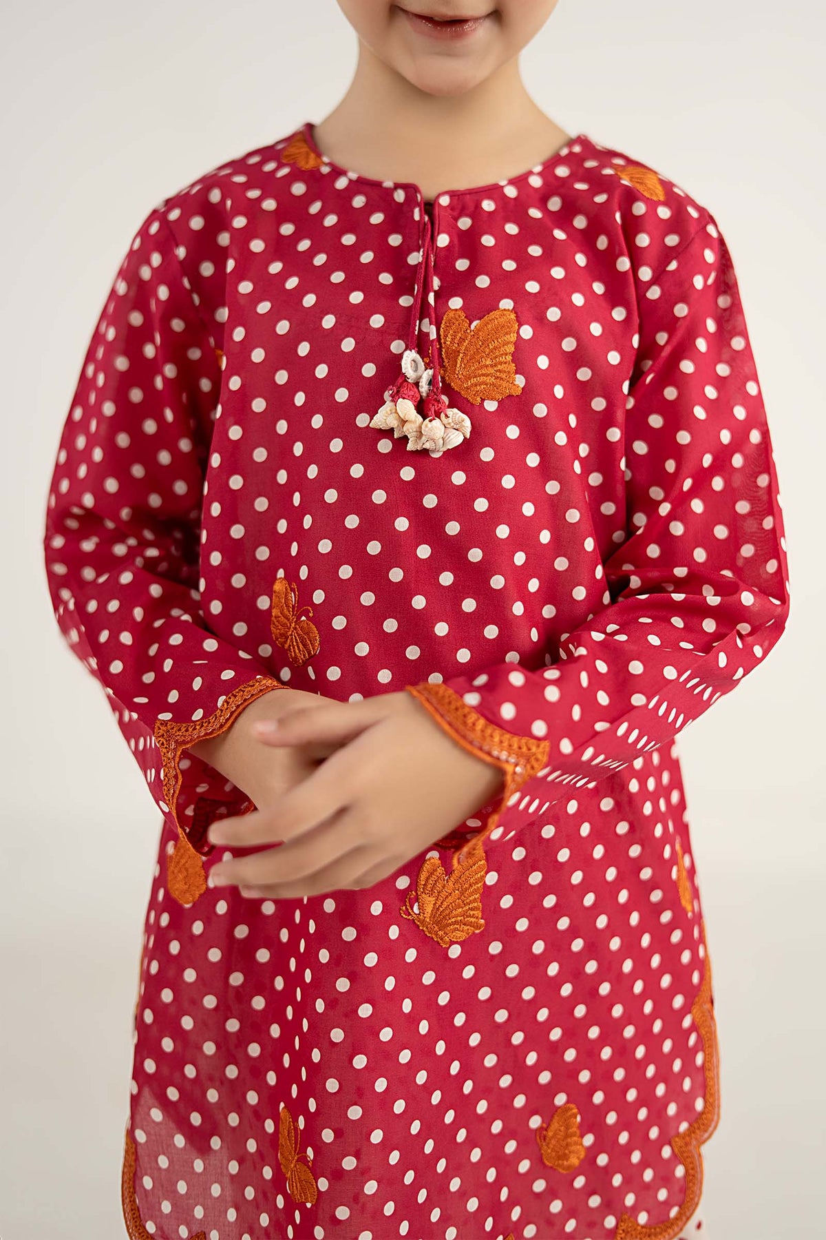 kids-clothes-mkd-ef26-50-red by Maria B Kids - Designer Dress  - Type : KidsClothes - Available at Libayah - 100% Original 