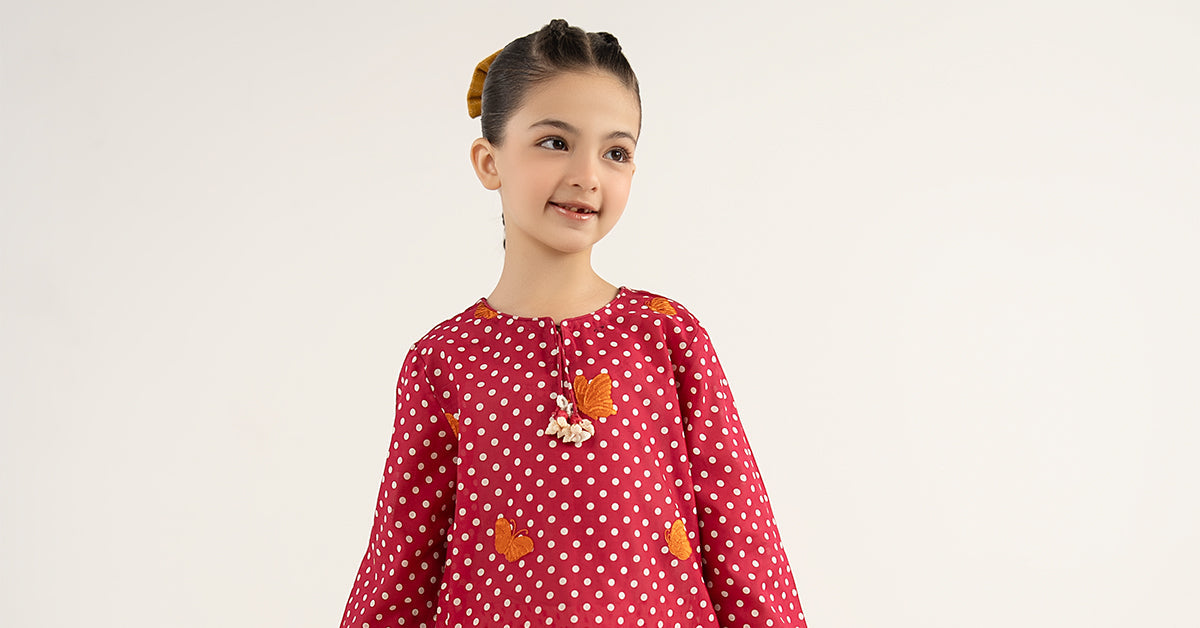 kids-clothes-mkd-ef26-50-red by Maria B Kids - Designer Dress  - Type : KidsClothes - Available at Libayah - 100% Original 