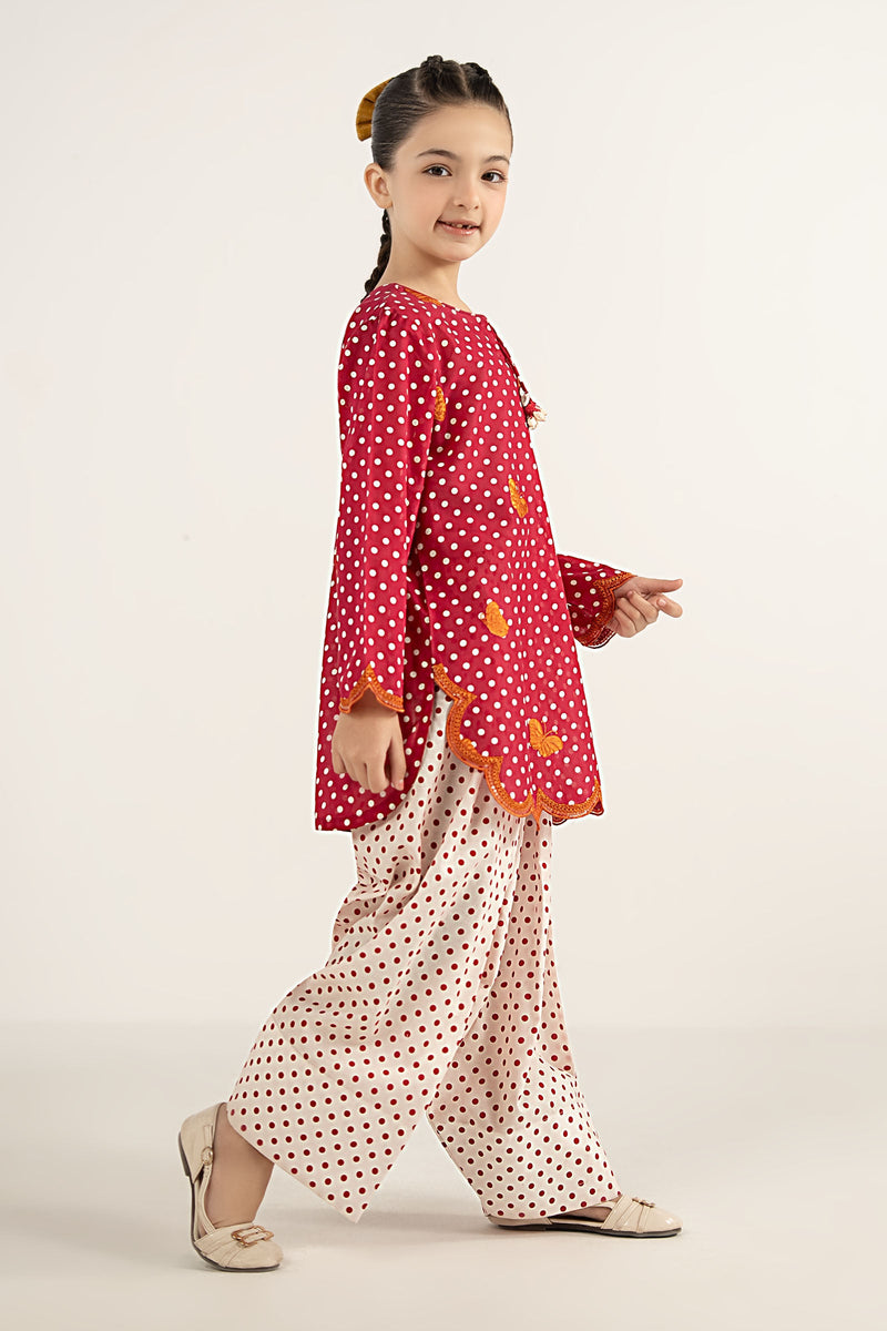 kids-clothes-mkd-ef26-50-red by Maria B Kids - Designer Dress  - Type : KidsClothes - Available at Libayah - 100% Original 