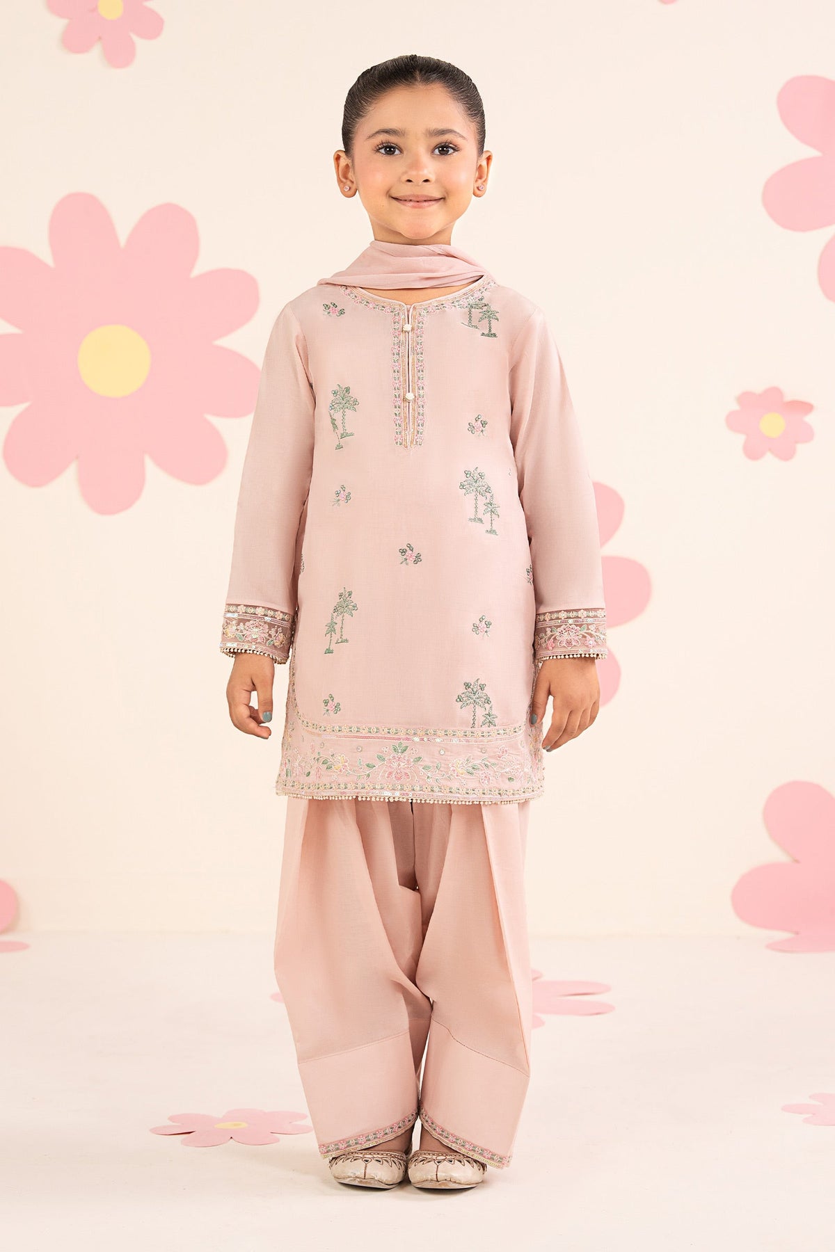 kids-clothes-mkd-ea26-08-pink by Maria B Kids - Designer Dress  - Type : KidsClothes - Available at Libayah - 100% Original 