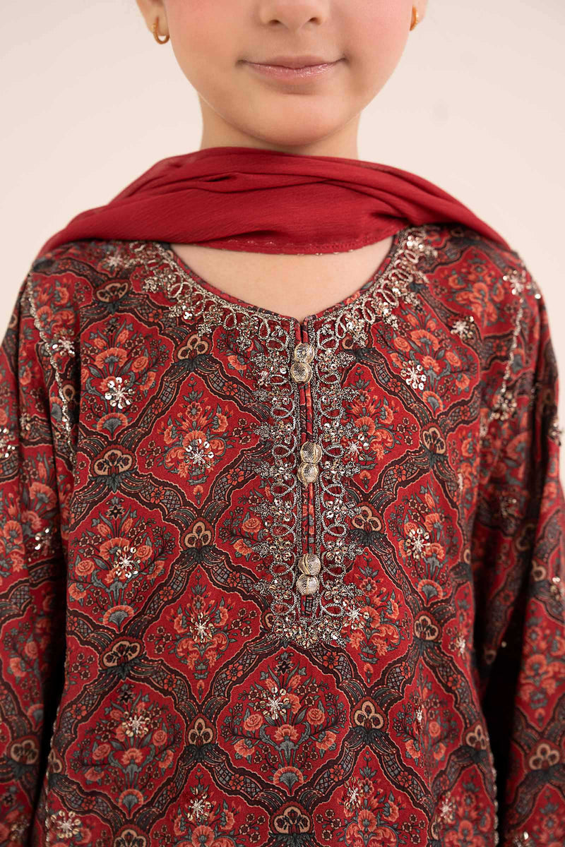 kids-clothes-mks-ea26-05-maroon by Maria B Kids - Designer Dress  - Type : KidsClothes - Available at Libayah - 100% Original 