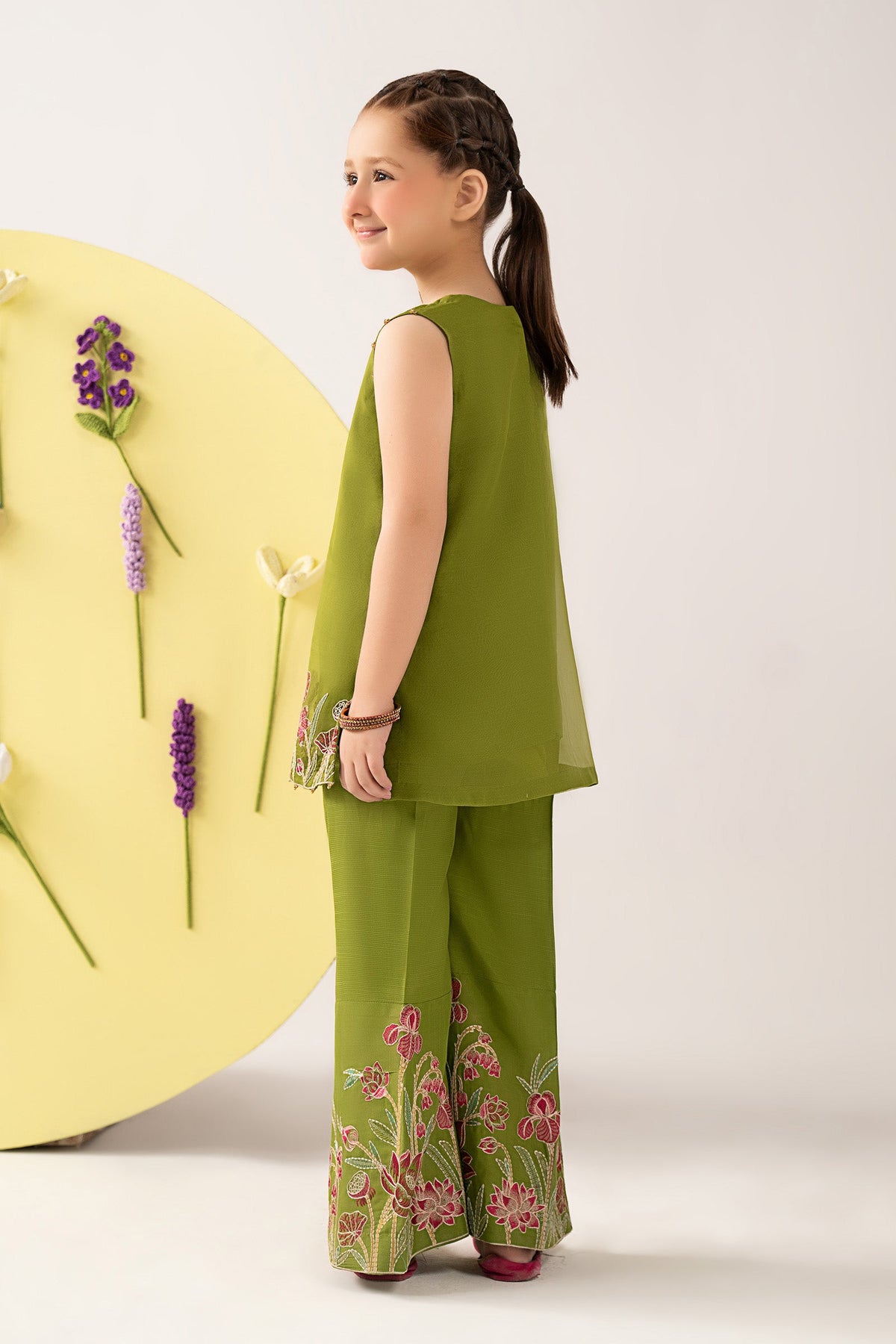 kids-clothes-mks-ea26-04-green by Maria B Kids - Designer Dress  - Type : KidsClothes - Available at Libayah - 100% Original 