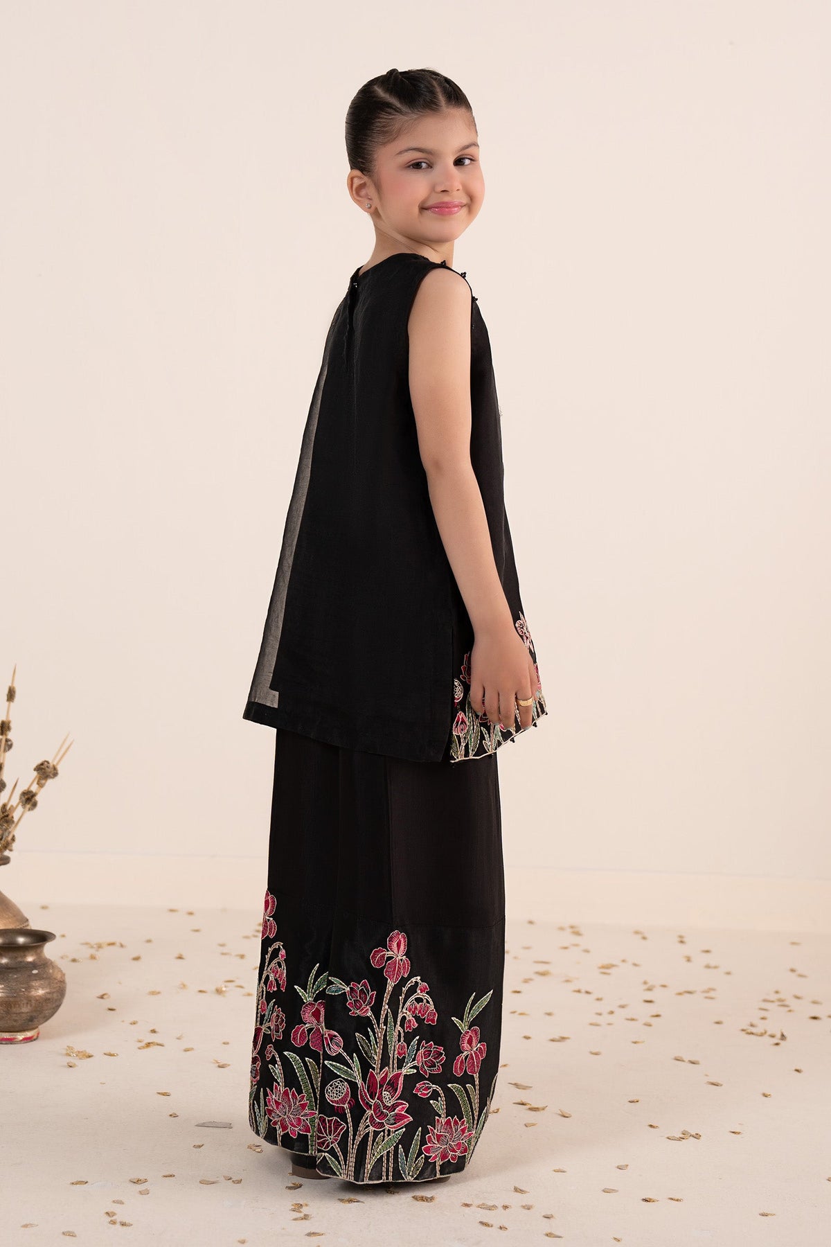 kids-clothes-mks-ea26-04-black by Maria B Kids - Designer Dress  - Type : KidsClothes - Available at Libayah - 100% Original 