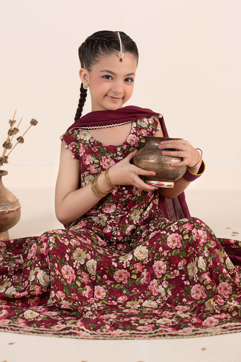 kids-clothes-mks-ea26-07-maroon by Maria B Kids - Designer Dress  - Type : KidsClothes - Available at Libayah - 100% Original 