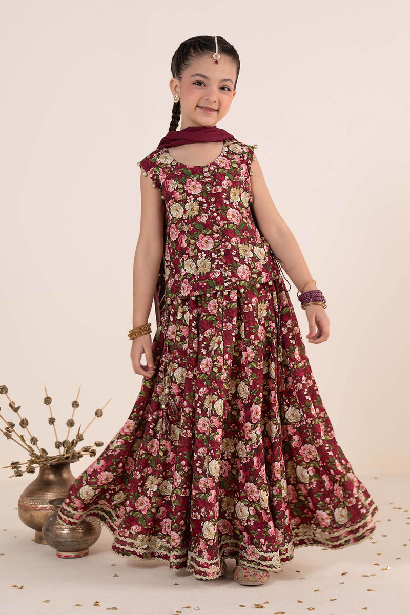 kids-clothes-mks-ea26-07-maroon by Maria B Kids - Designer Dress  - Type : KidsClothes - Available at Libayah - 100% Original 