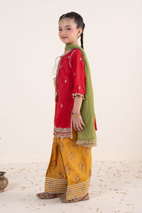 kids-clothes-mks-ea26-09-red-and-mustard by Maria B Kids - Designer Dress  - Type : KidsClothes - Available at Libayah - 100% Original 