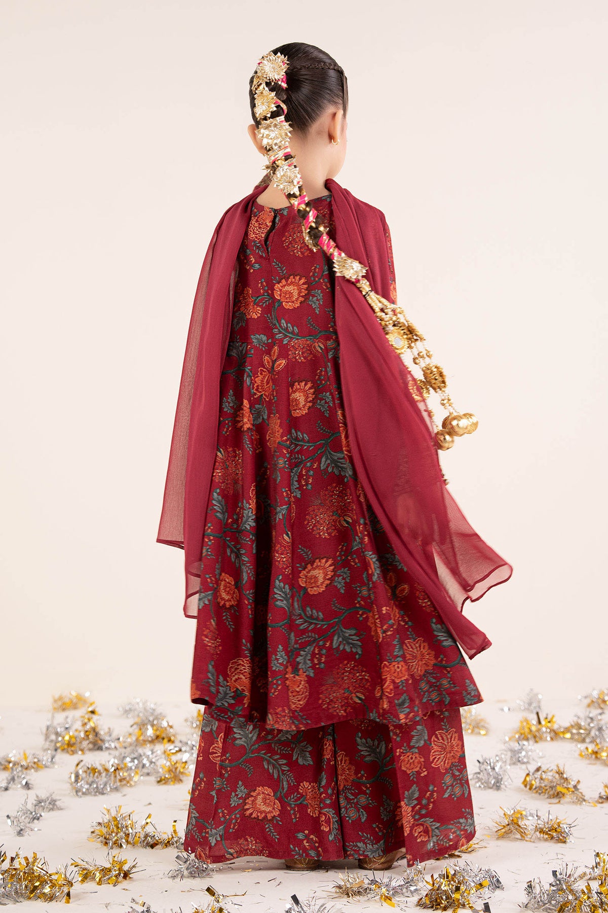 kids-clothes-mks-ea26-12-maroon by Maria B Kids - Designer Dress  - Type : KidsClothes - Available at Libayah - 100% Original 