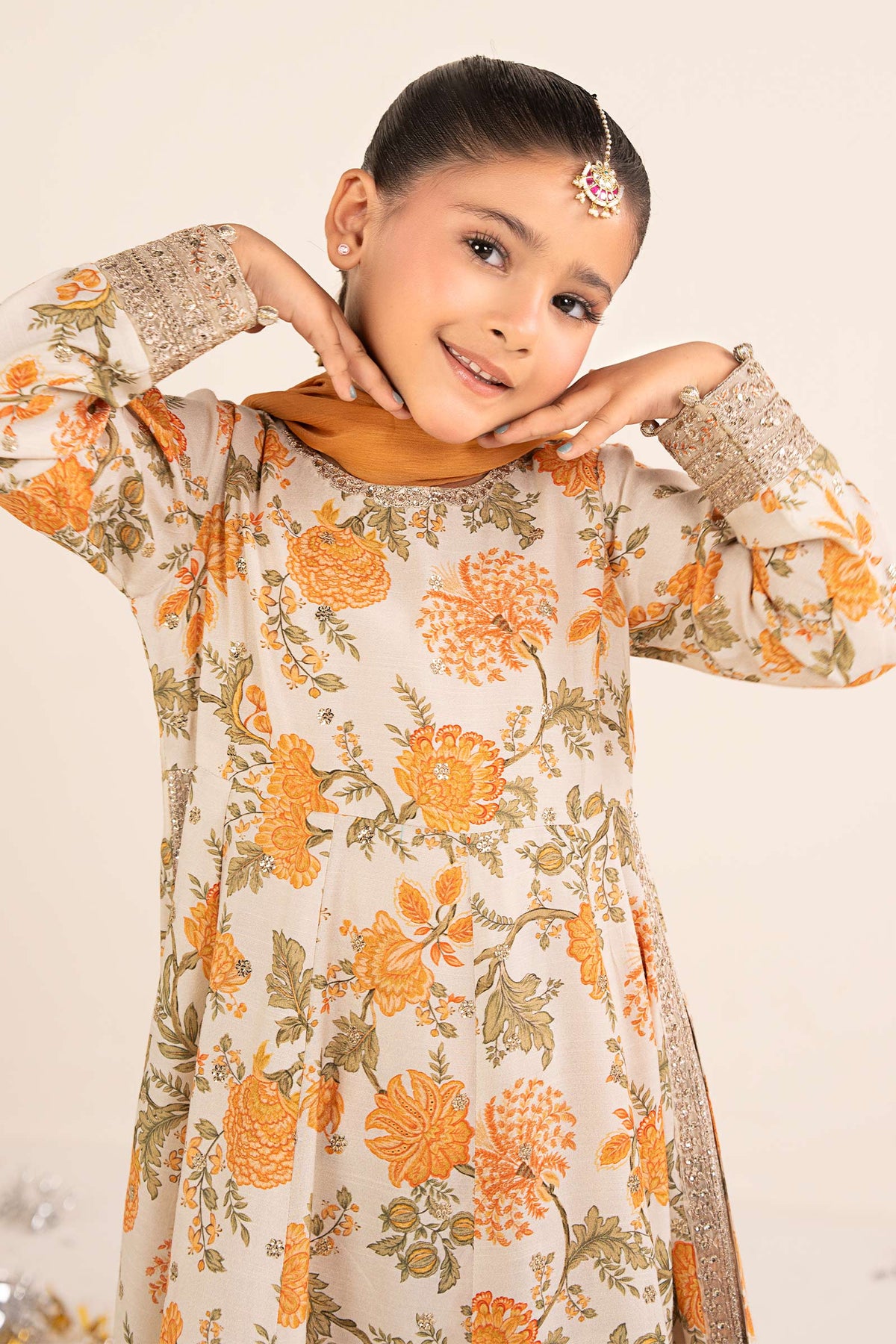 kids-clothes-mks-ea26-12-off-white by Maria B Kids - Designer Dress  - Type : KidsClothes - Available at Libayah - 100% Original 