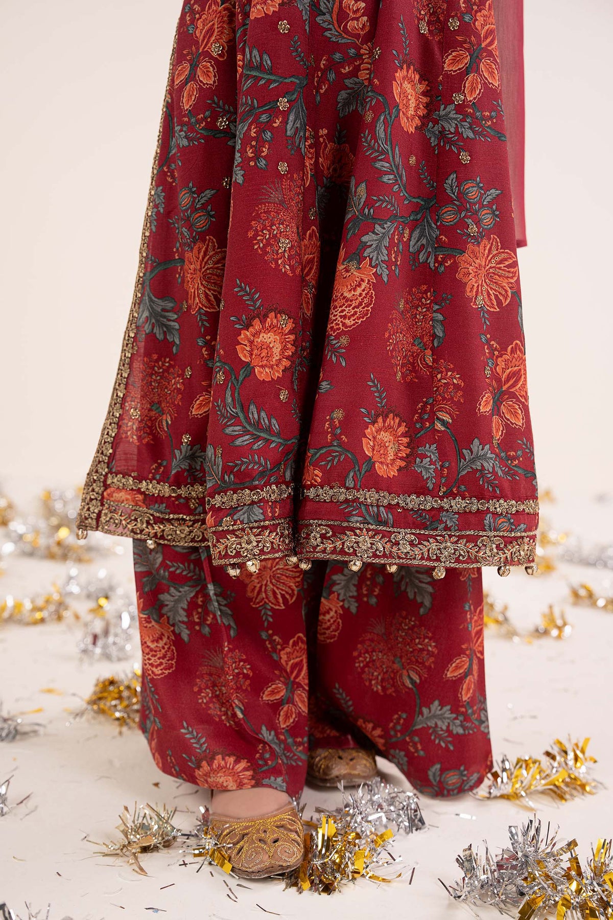 kids-clothes-mks-ea26-12-maroon by Maria B Kids - Designer Dress  - Type : KidsClothes - Available at Libayah - 100% Original 