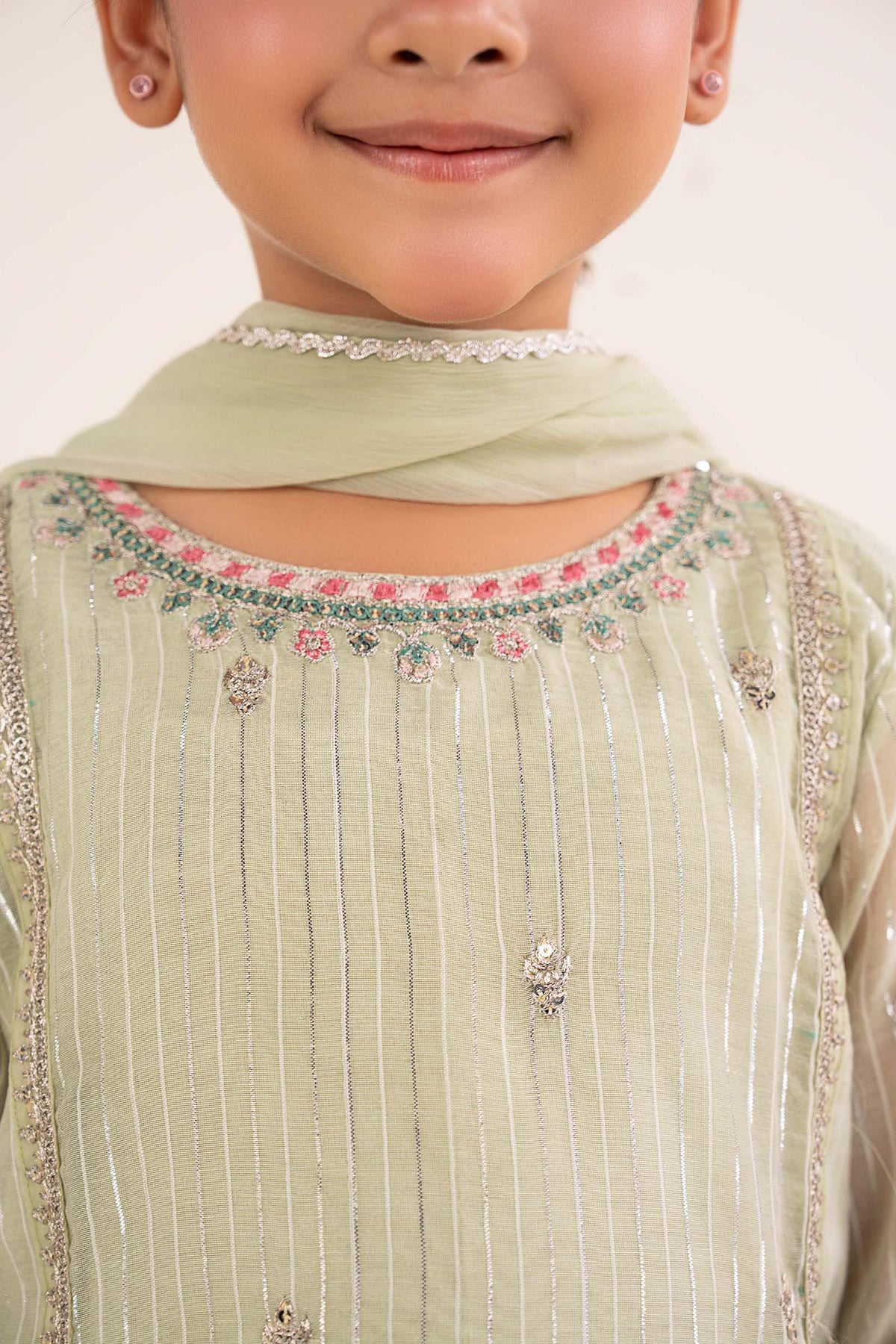 kids-clothes-mks-ea26-16-mint-green by Maria B Kids - Designer Dress  - Type : KidsClothes - Available at Libayah - 100% Original 