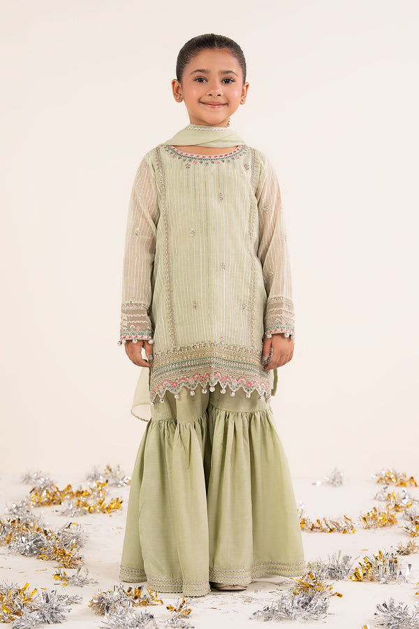 kids-clothes-mks-ea26-16-mint-green by Maria B Kids - Designer Dress  - Type : KidsClothes - Available at Libayah - 100% Original 