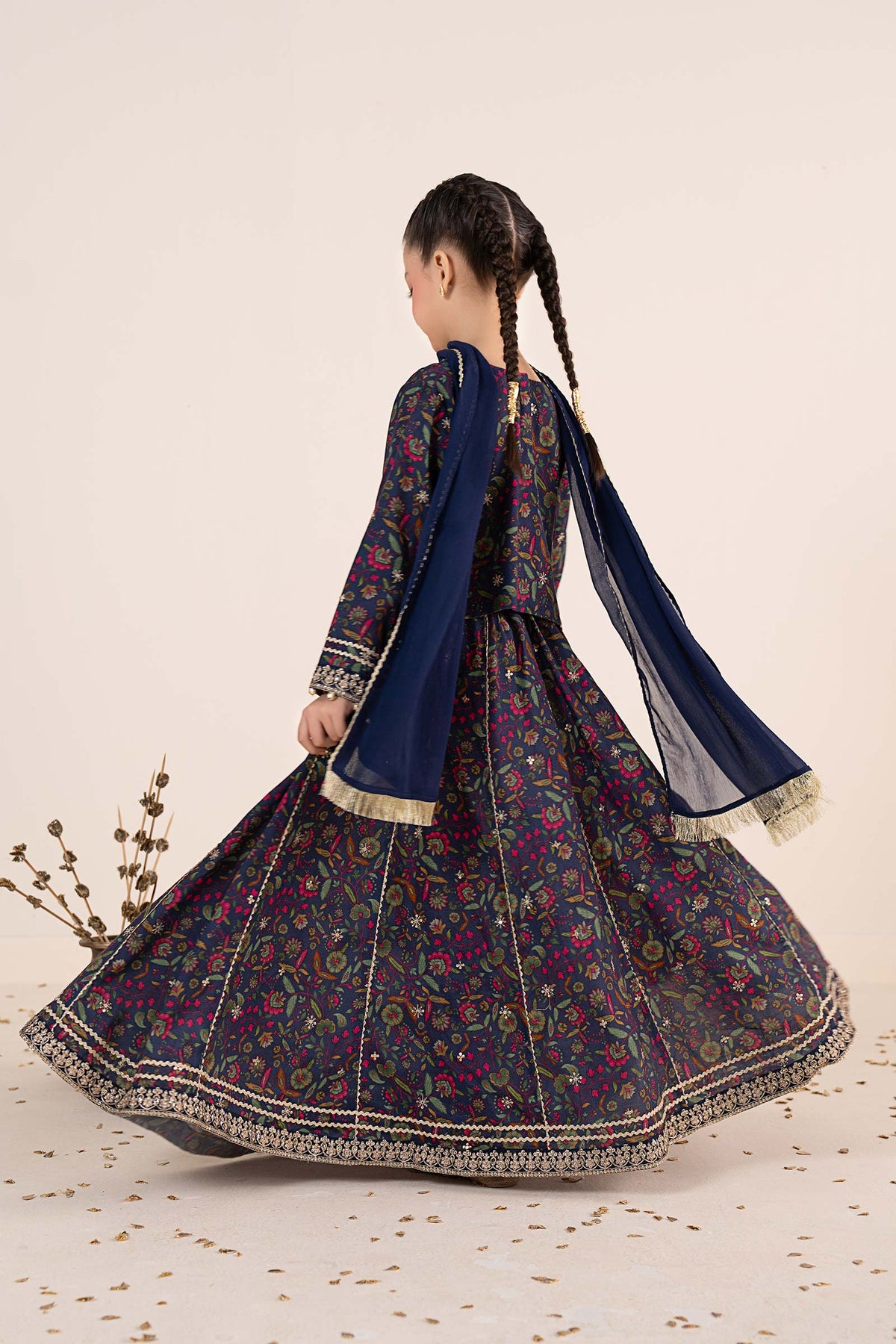kids-clothes-mks-ea26-17-navy-blue by Maria B Kids - Designer Dress  - Type : KidsClothes - Available at Libayah - 100% Original 