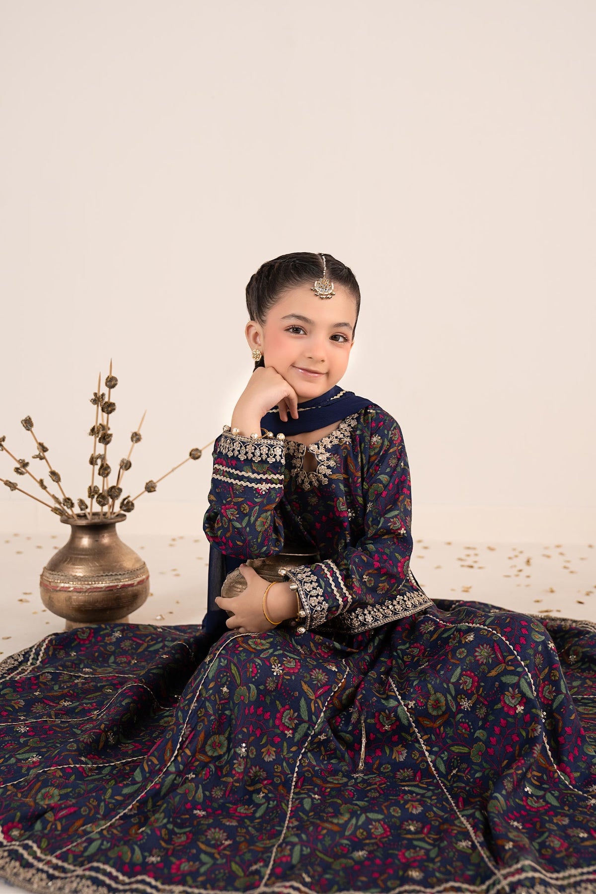 kids-clothes-mks-ea26-17-navy-blue by Maria B Kids - Designer Dress  - Type : KidsClothes - Available at Libayah - 100% Original 