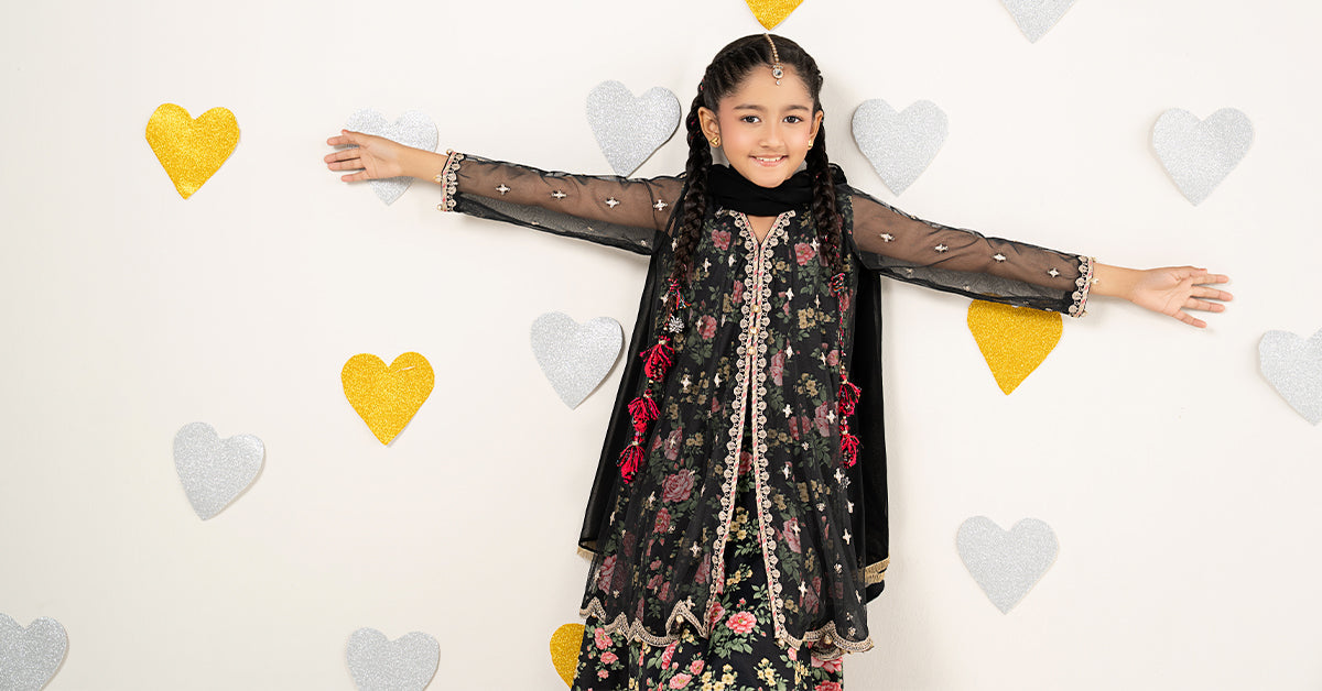 kids-clothes-mks-ea26-18-black by Maria B Kids - Designer Dress  - Type : KidsClothes - Available at Libayah - 100% Original 