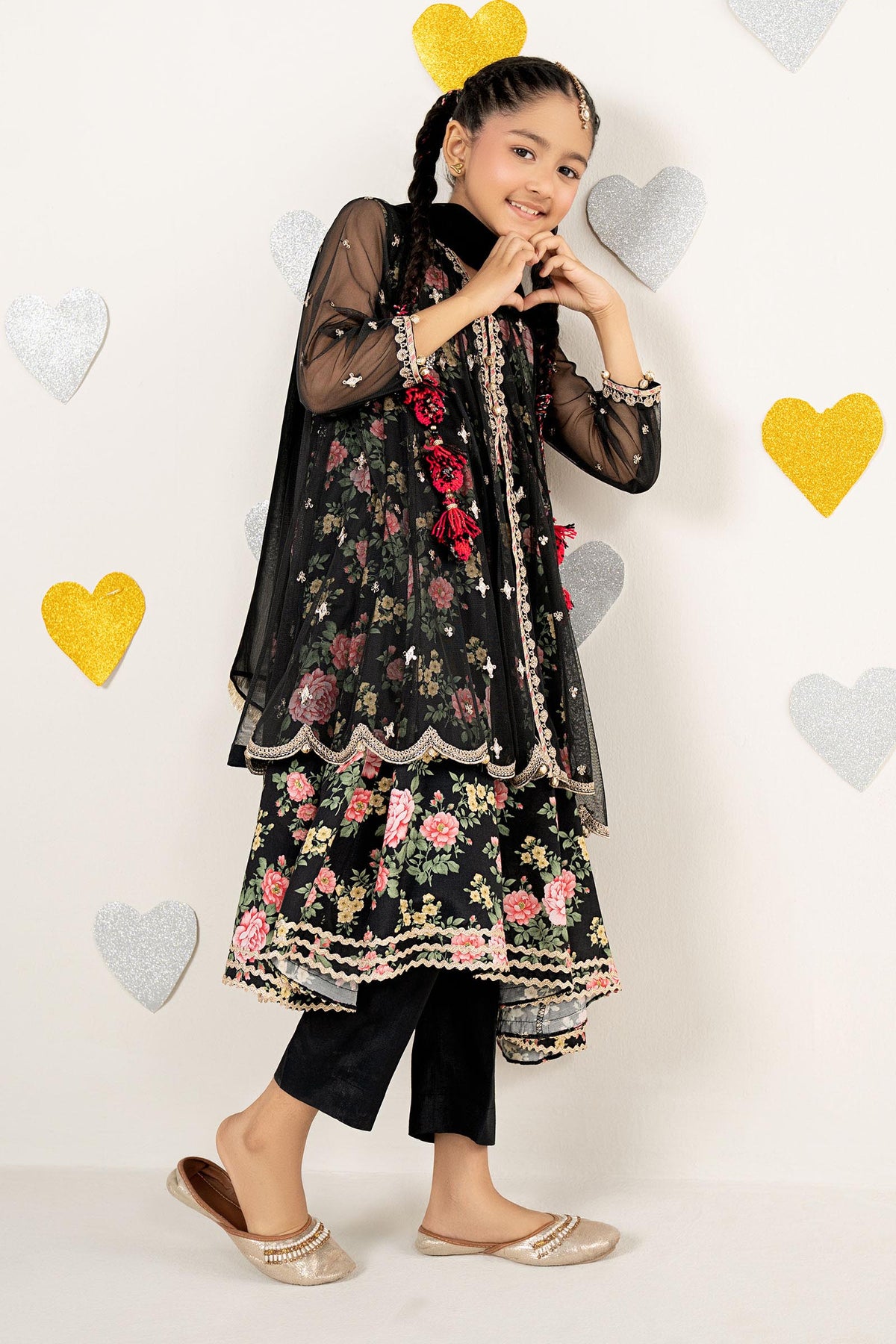 kids-clothes-mks-ea26-18-black by Maria B Kids - Designer Dress  - Type : KidsClothes - Available at Libayah - 100% Original 
