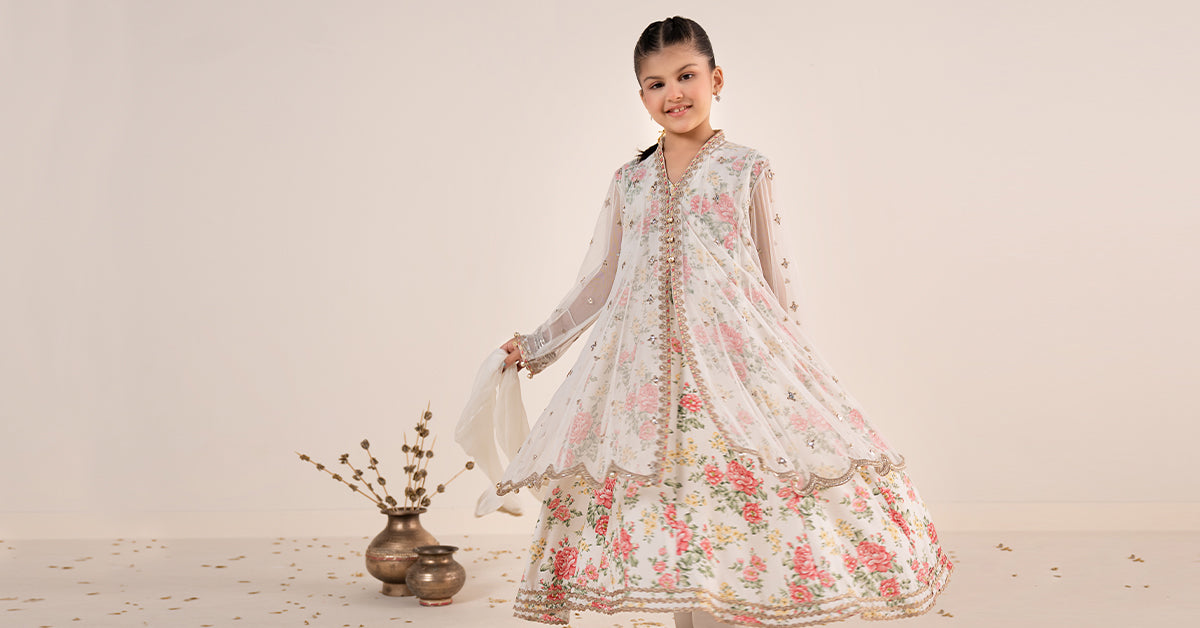 kids-clothes-mks-ea26-18-off-white by Maria B Kids - Designer Dress  - Type : KidsClothes - Available at Libayah - 100% Original 