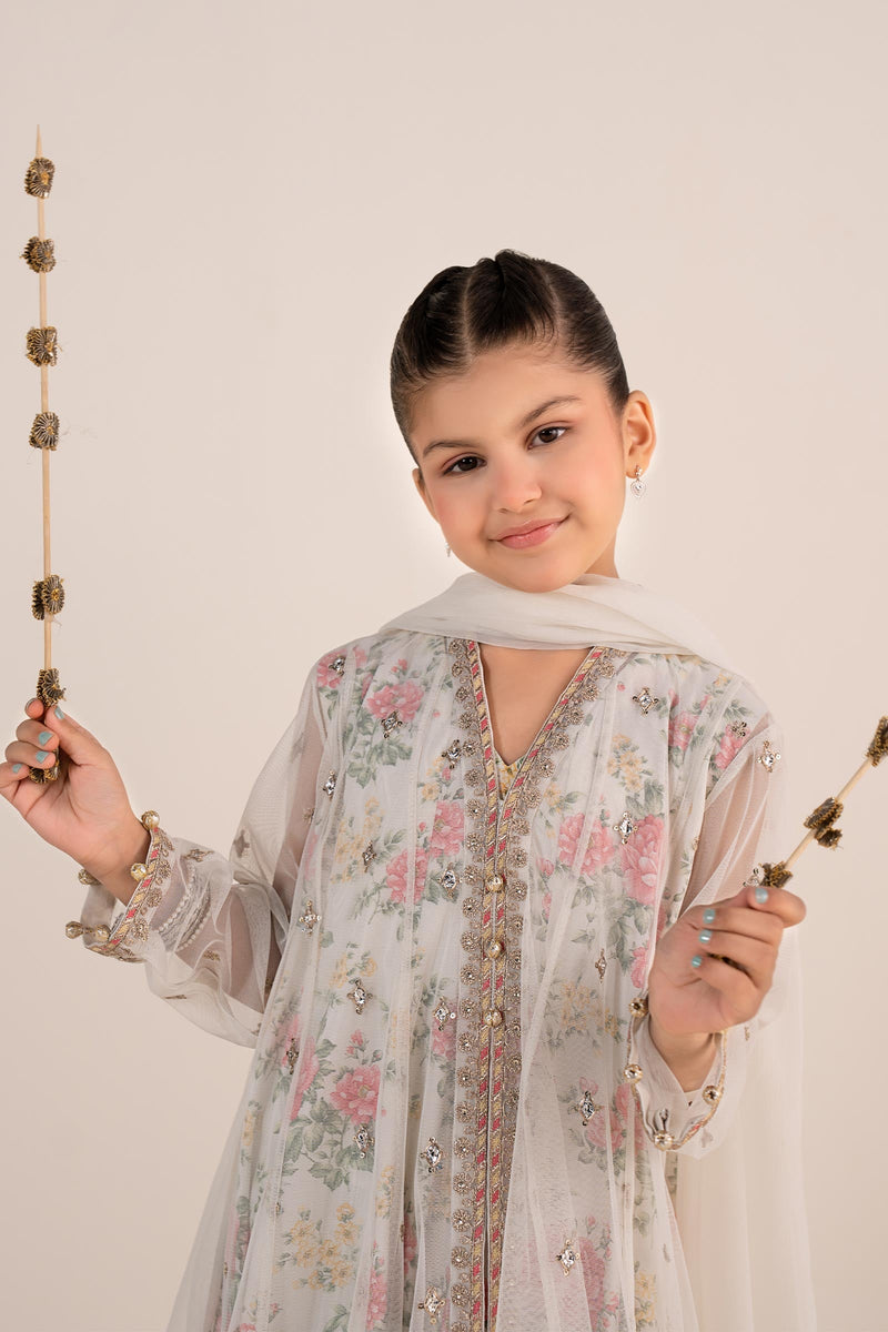 kids-clothes-mks-ea26-18-off-white by Maria B Kids - Designer Dress  - Type : KidsClothes - Available at Libayah - 100% Original 