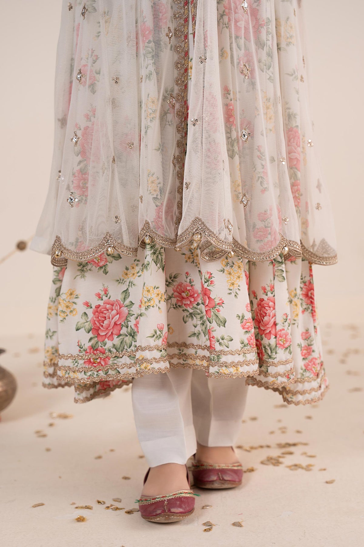 kids-clothes-mks-ea26-18-off-white by Maria B Kids - Designer Dress  - Type : KidsClothes - Available at Libayah - 100% Original 