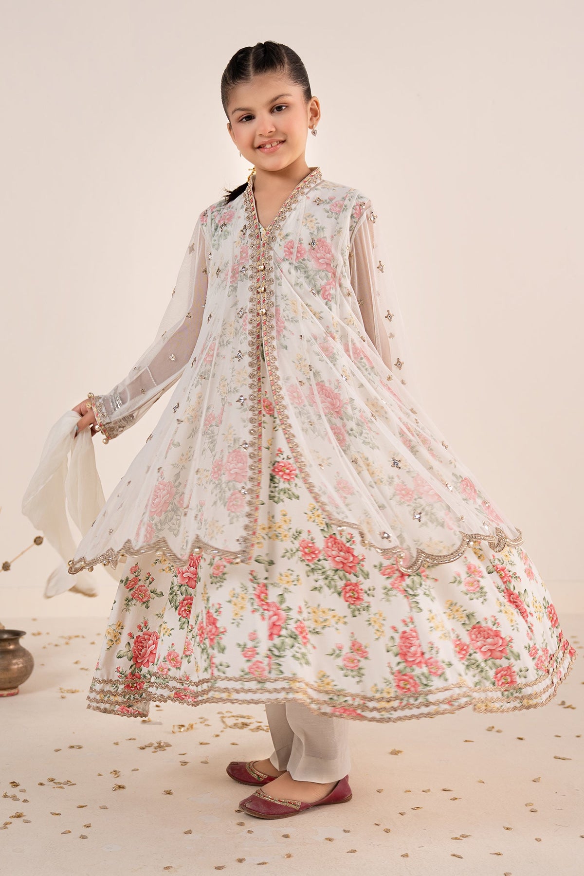 kids-clothes-mks-ea26-18-off-white by Maria B Kids - Designer Dress  - Type : KidsClothes - Available at Libayah - 100% Original 