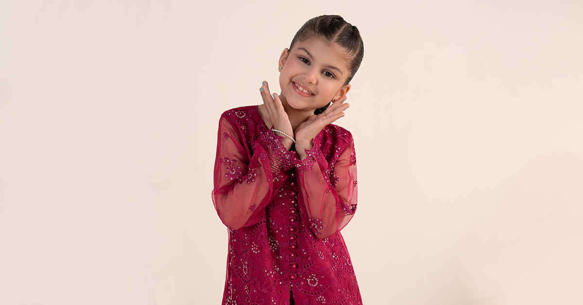 kids-clothes-mks-ea26-21-tea-pink by Maria B Kids - Designer Dress  - Type : KidsClothes - Available at Libayah - 100% Original 