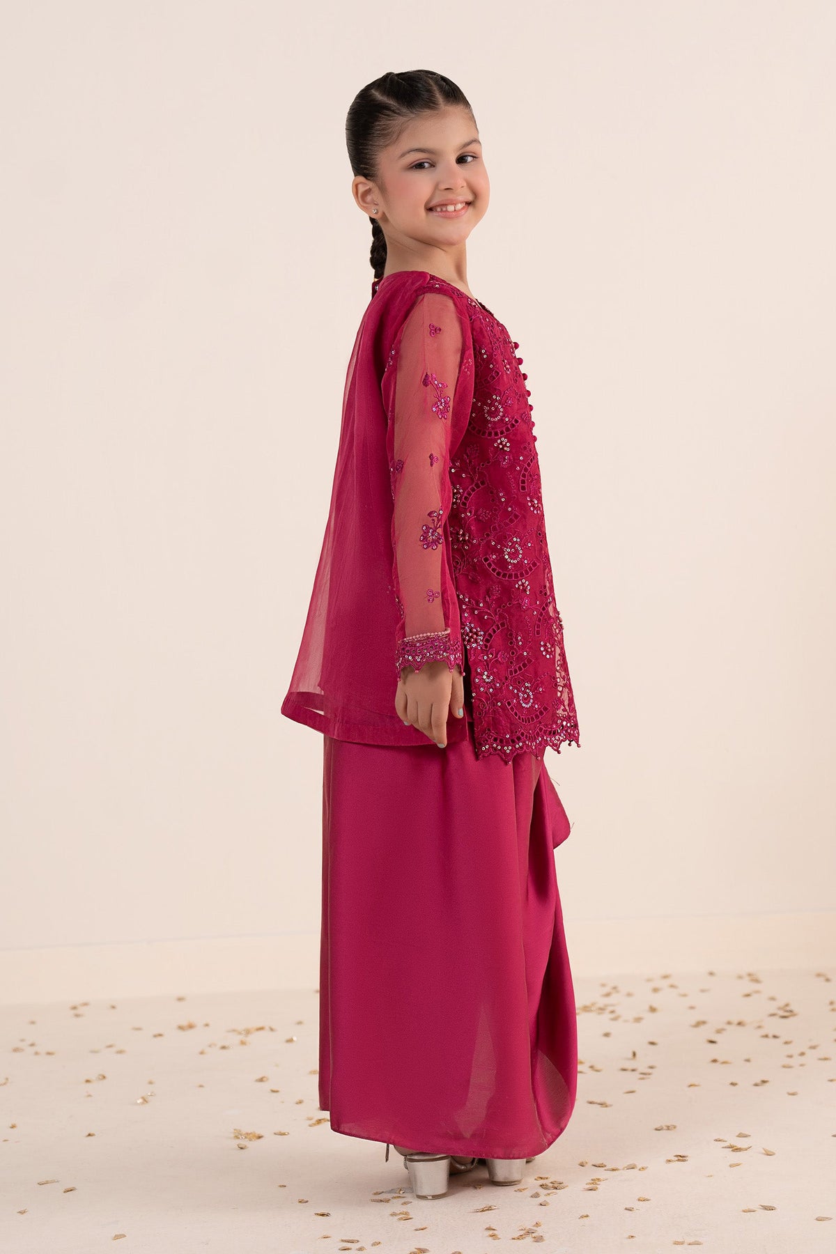 kids-clothes-mks-ea26-21-tea-pink by Maria B Kids - Designer Dress  - Type : KidsClothes - Available at Libayah - 100% Original 