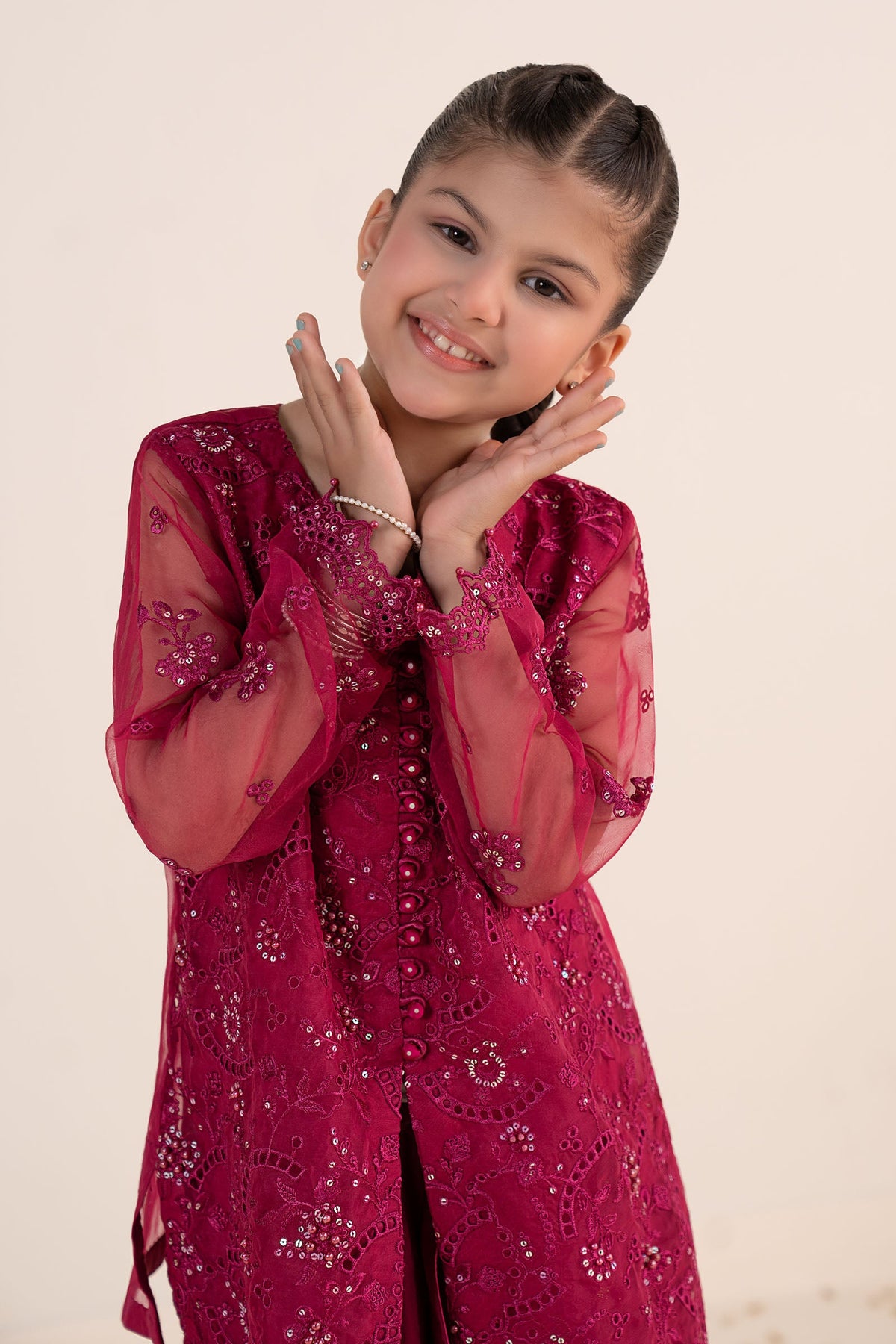 kids-clothes-mks-ea26-21-tea-pink by Maria B Kids - Designer Dress  - Type : KidsClothes - Available at Libayah - 100% Original 
