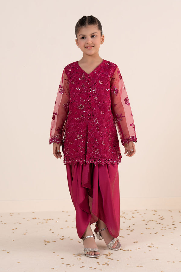 kids-clothes-mks-ea26-21-tea-pink by Maria B Kids - Designer Dress  - Type : KidsClothes - Available at Libayah - 100% Original 