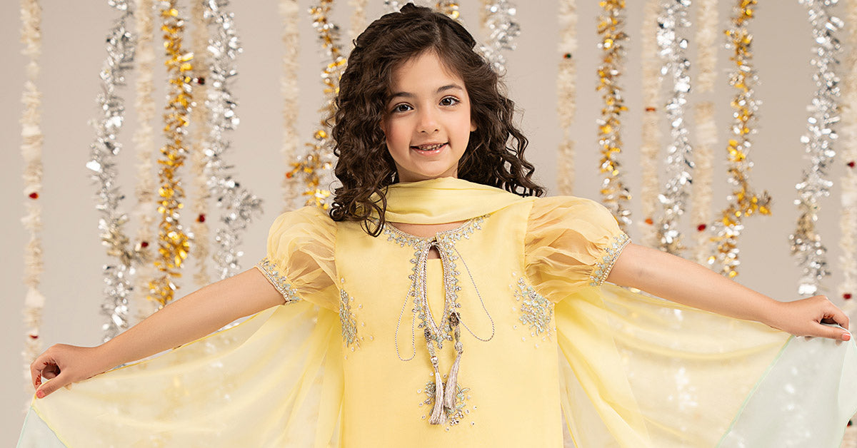 kids-clothes-mks-ef26-01-yellow by Maria B Kids - Designer Dress  - Type : KidsClothes - Available at Libayah - 100% Original 