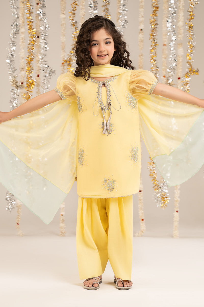 kids-clothes-mks-ef26-01-yellow by Maria B Kids - Designer Dress  - Type : KidsClothes - Available at Libayah - 100% Original 