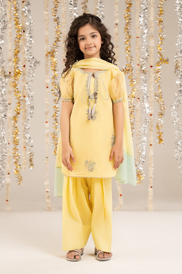 kids-clothes-mks-ef26-01-yellow by Maria B Kids - Designer Dress  - Type : KidsClothes - Available at Libayah - 100% Original 