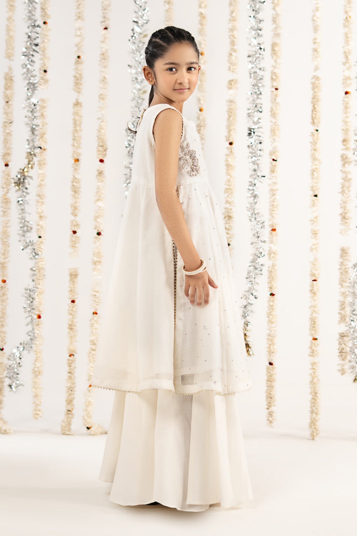 kids-clothes-mks-ef26-03-white by Maria B Kids - Designer Dress  - Type : KidsClothes - Available at Libayah - 100% Original 