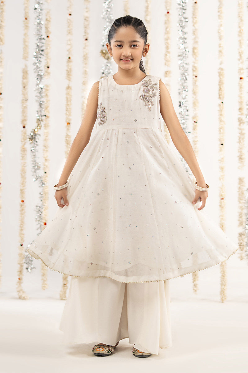 kids-clothes-mks-ef26-03-white by Maria B Kids - Designer Dress  - Type : KidsClothes - Available at Libayah - 100% Original 