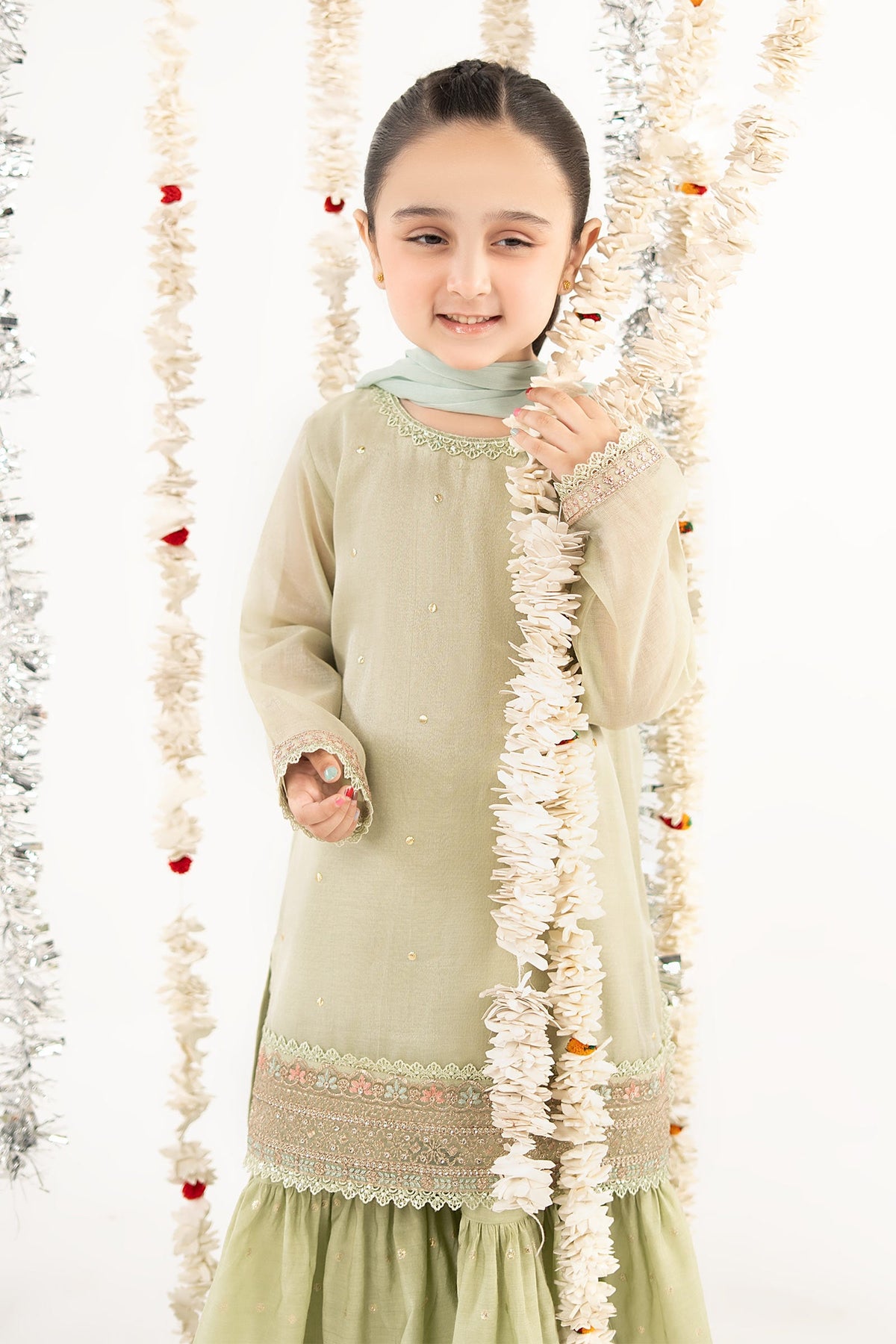 kids-clothes-mks-ef26-04-green by Maria B Kids - Designer Dress  - Type : KidsClothes - Available at Libayah - 100% Original 