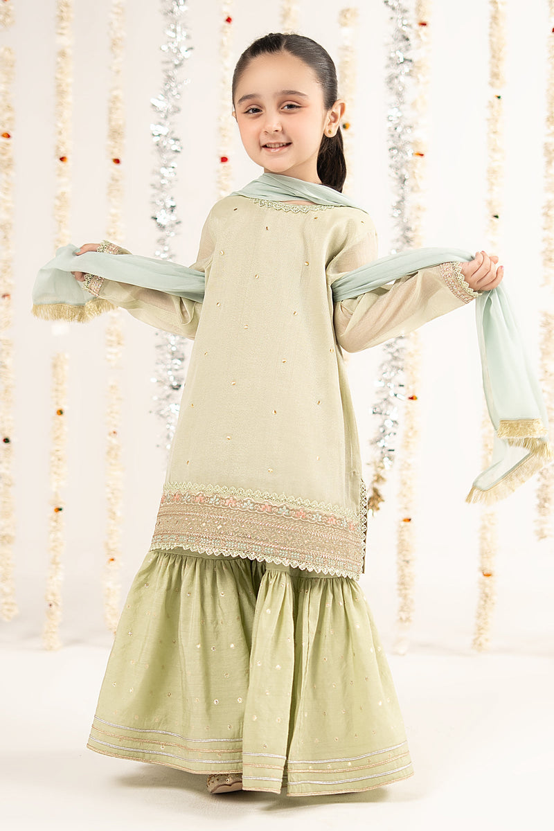 kids-clothes-mks-ef26-04-green by Maria B Kids - Designer Dress  - Type : KidsClothes - Available at Libayah - 100% Original 