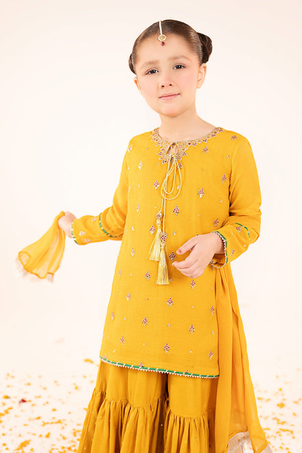 kids-clothes-mks-ef26-05-yellow by Maria B Kids - Designer Dress  - Type : KidsClothes - Available at Libayah - 100% Original 