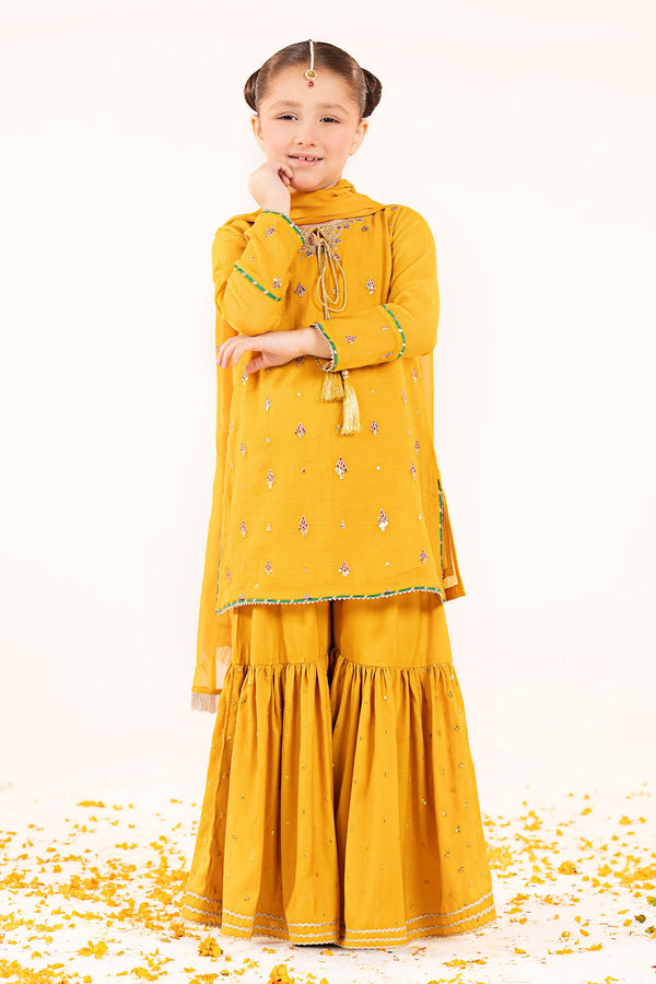 kids-clothes-mks-ef26-05-yellow by Maria B Kids - Designer Dress  - Type : KidsClothes - Available at Libayah - 100% Original 