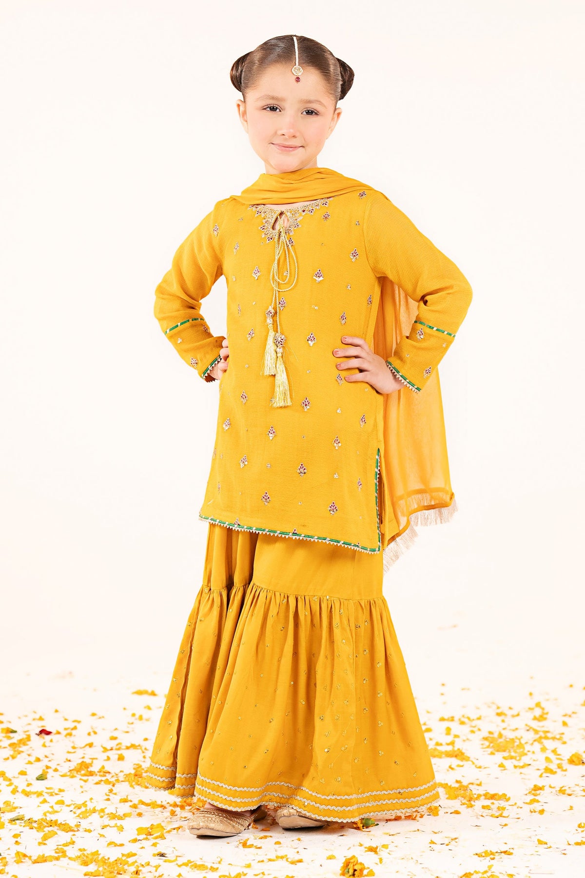 kids-clothes-mks-ef26-05-yellow by Maria B Kids - Designer Dress  - Type : KidsClothes - Available at Libayah - 100% Original 