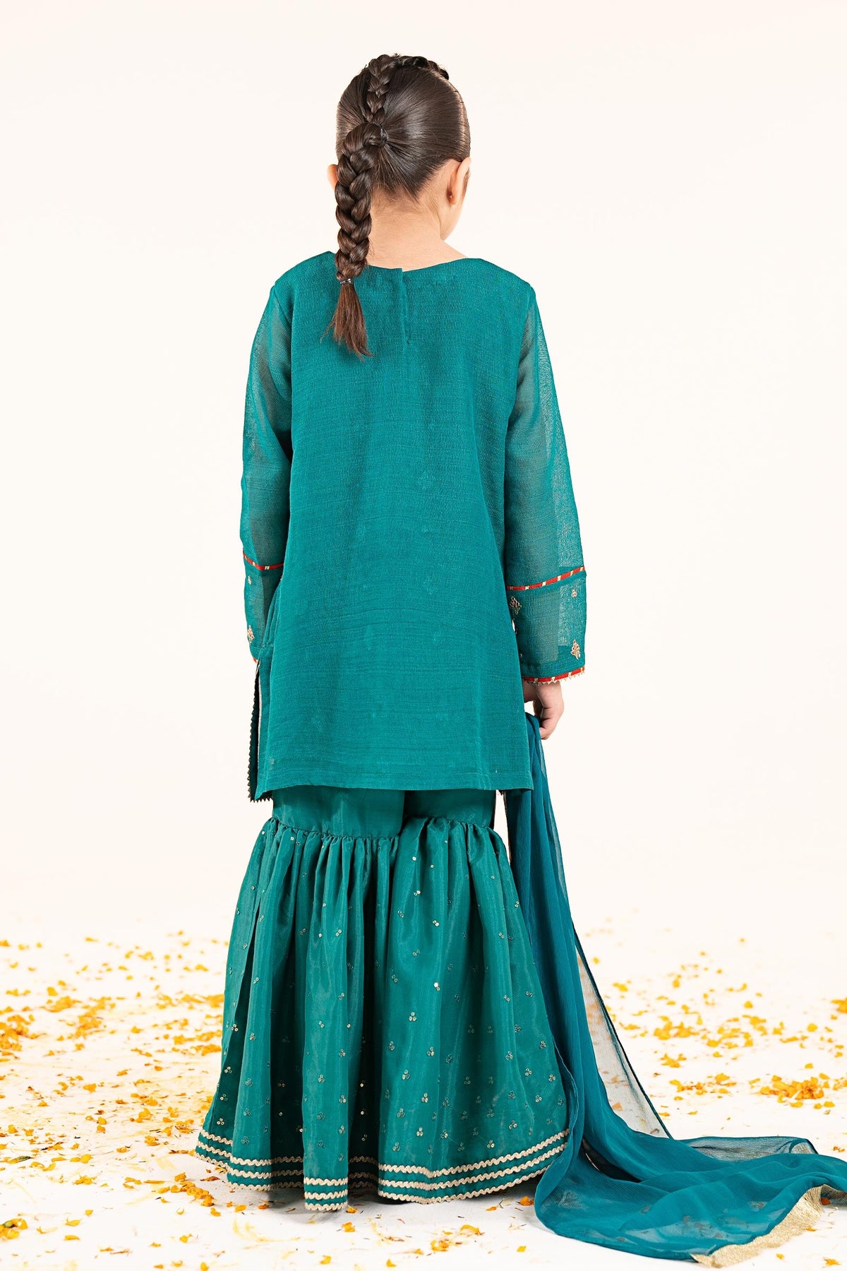 kids-clothes-mks-ef26-05-green by Maria B Kids - Designer Dress  - Type : KidsClothes - Available at Libayah - 100% Original 