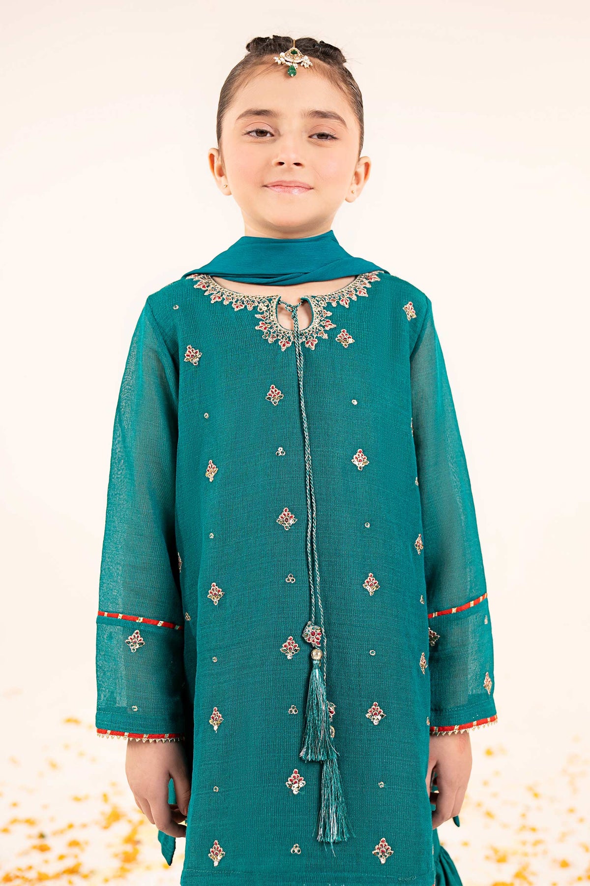 kids-clothes-mks-ef26-05-green by Maria B Kids - Designer Dress  - Type : KidsClothes - Available at Libayah - 100% Original 