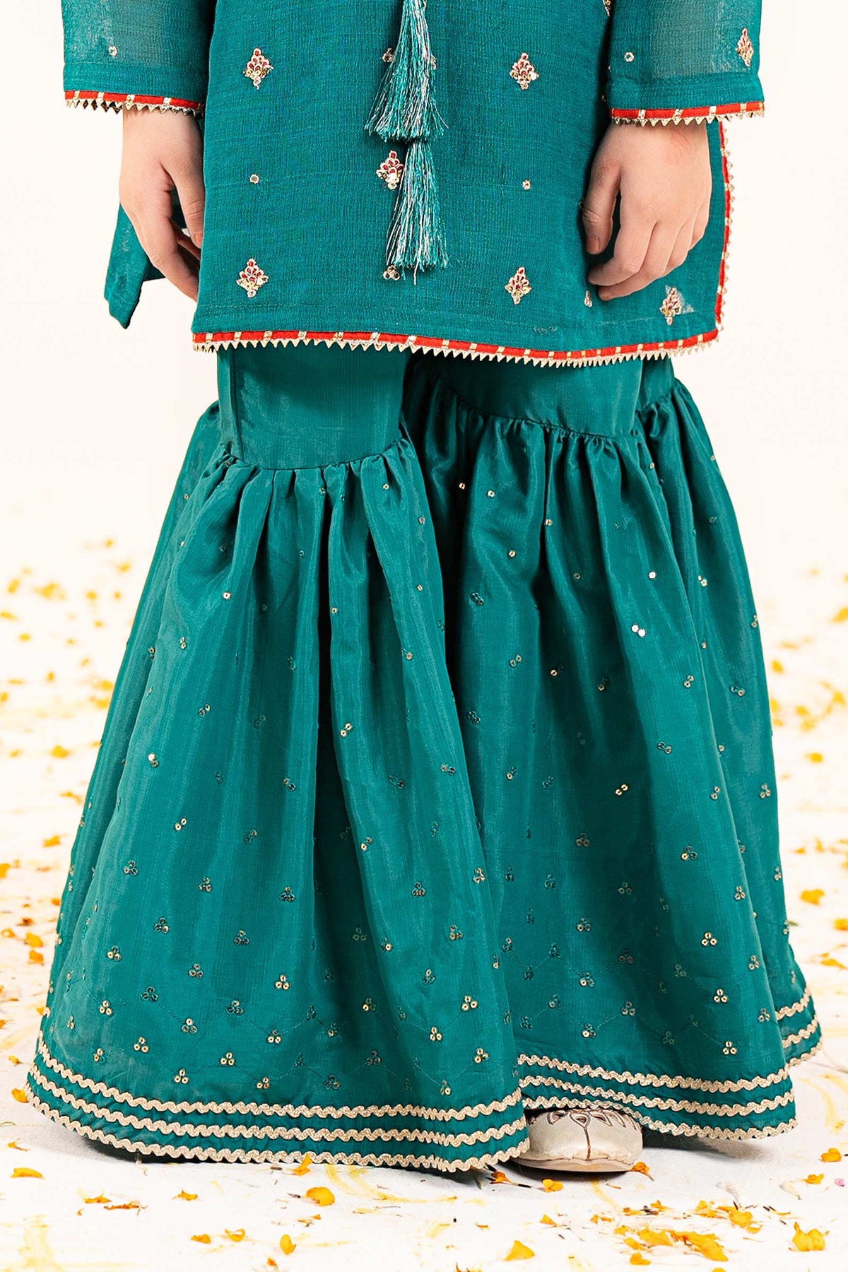 kids-clothes-mks-ef26-05-green by Maria B Kids - Designer Dress  - Type : KidsClothes - Available at Libayah - 100% Original 