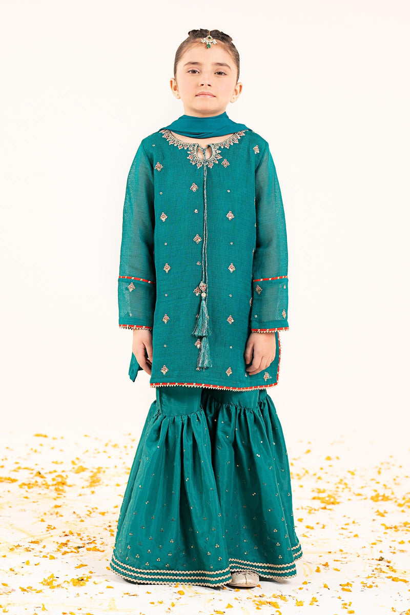 kids-clothes-mks-ef26-05-green by Maria B Kids - Designer Dress  - Type : KidsClothes - Available at Libayah - 100% Original 