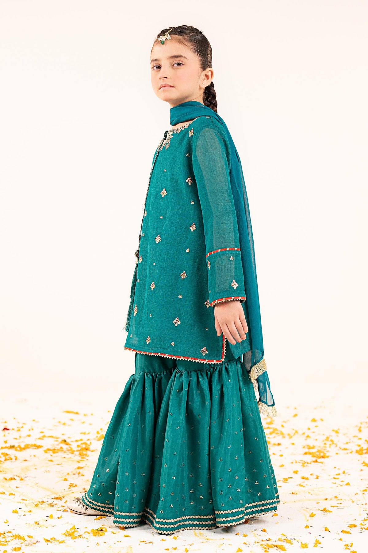 kids-clothes-mks-ef26-05-green by Maria B Kids - Designer Dress  - Type : KidsClothes - Available at Libayah - 100% Original 