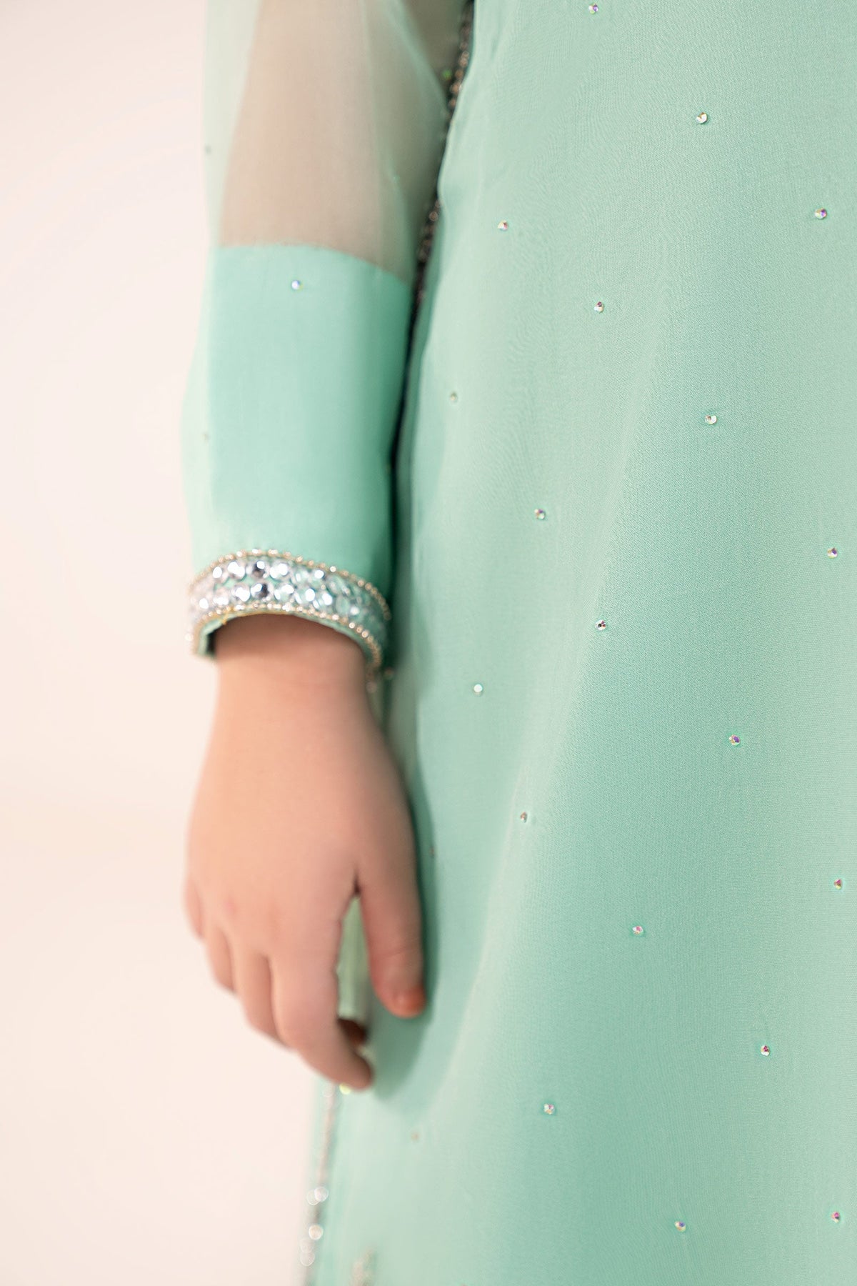 kids-clothes-mks-ef26-08-aqua by Maria B Kids - Designer Dress  - Type : KidsClothes - Available at Libayah - 100% Original 