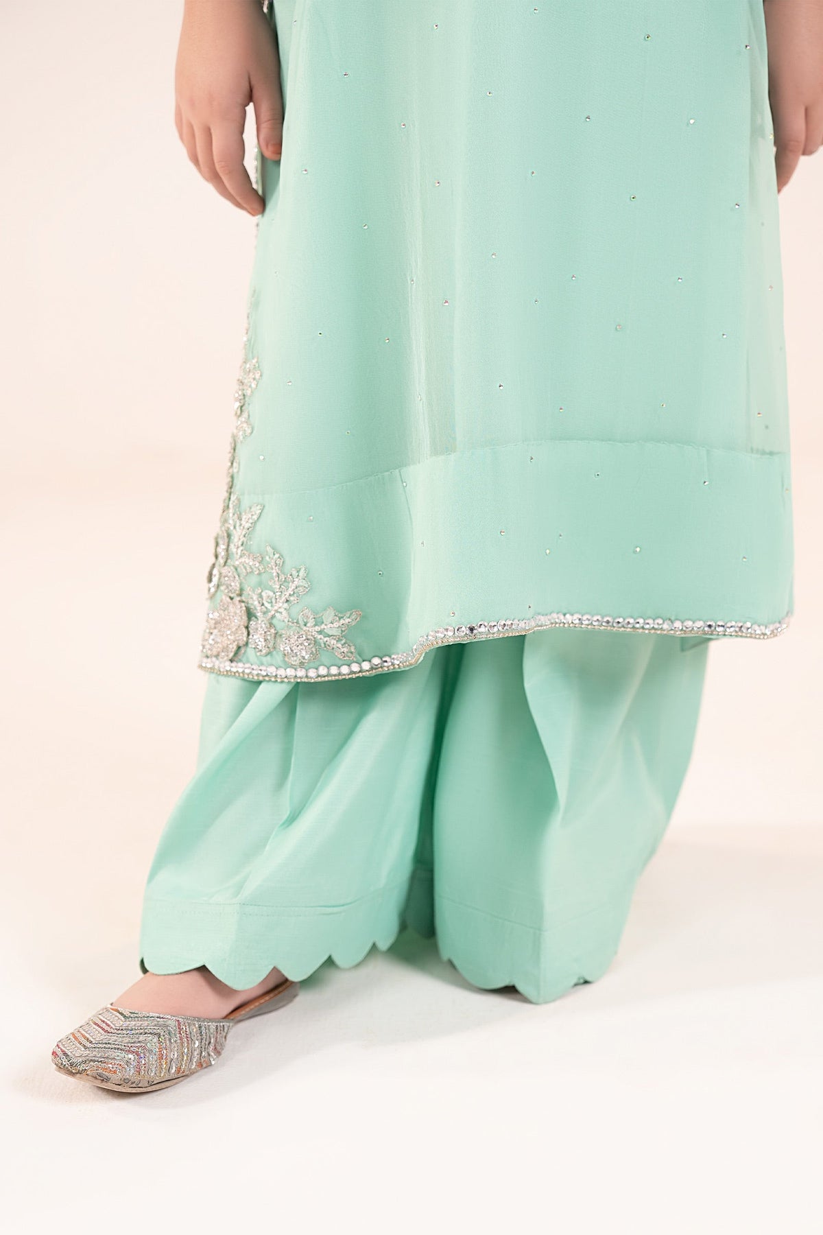 kids-clothes-mks-ef26-08-aqua by Maria B Kids - Designer Dress  - Type : KidsClothes - Available at Libayah - 100% Original 