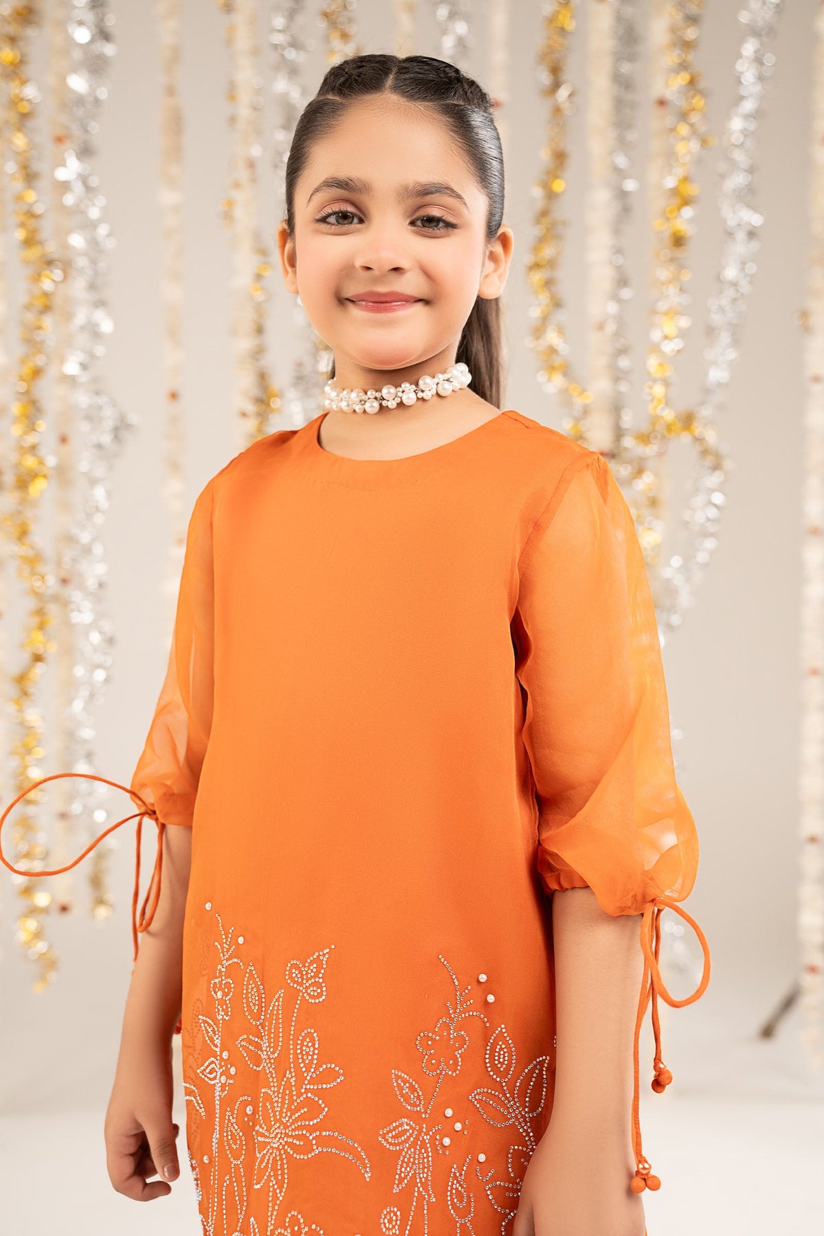 kids-clothes-mks-ef26-10-orange by Maria B Kids - Designer Dress  - Type : KidsClothes - Available at Libayah - 100% Original 
