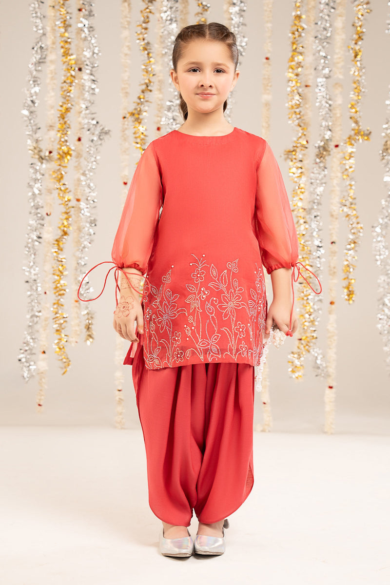 kids-clothes-mks-ef26-10-pink by Maria B Kids - Designer Dress  - Type : KidsClothes - Available at Libayah - 100% Original 