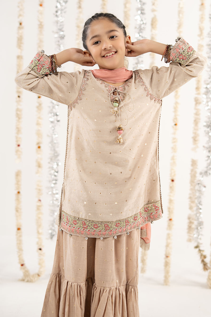 kids-clothes-mks-ef26-13-off-white by Maria B Kids - Designer Dress  - Type : KidsClothes - Available at Libayah - 100% Original 