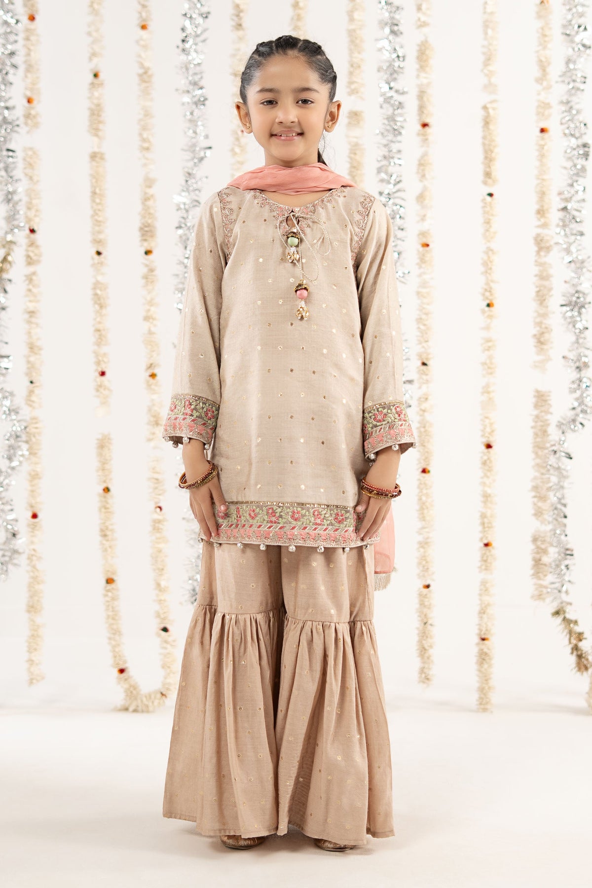 kids-clothes-mks-ef26-13-off-white by Maria B Kids - Designer Dress  - Type : KidsClothes - Available at Libayah - 100% Original 