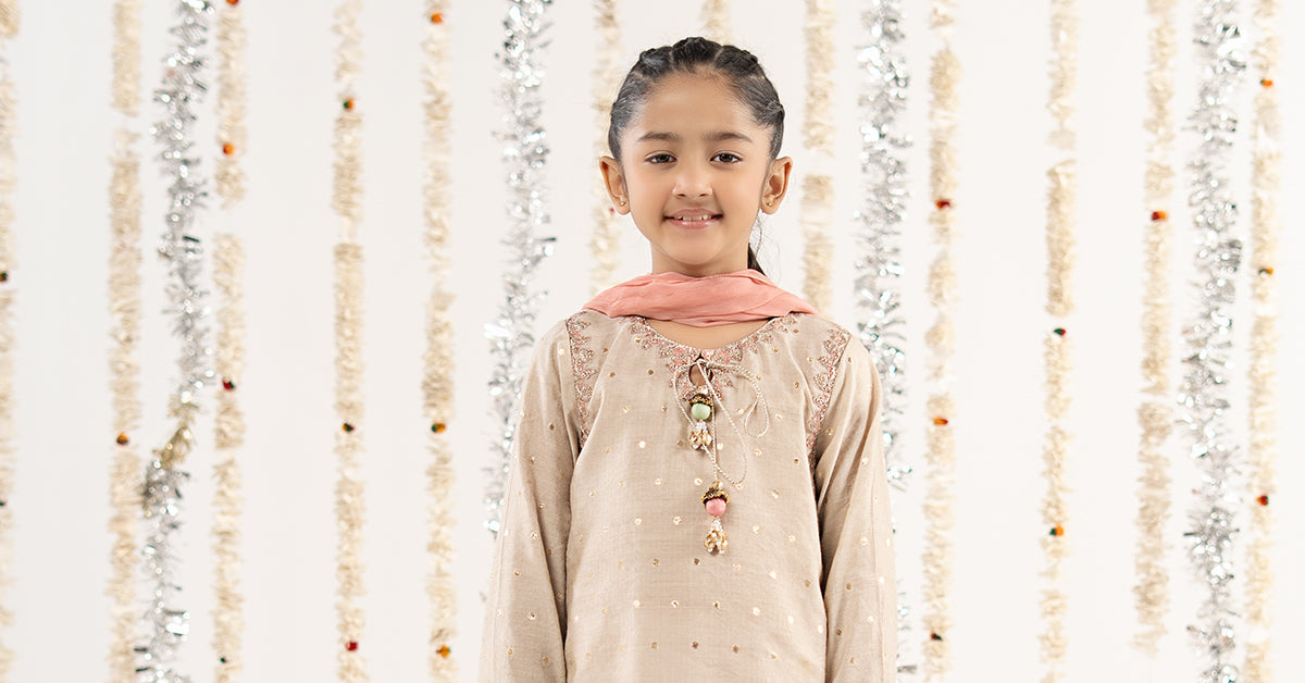 kids-clothes-mks-ef26-13-off-white by Maria B Kids - Designer Dress  - Type : KidsClothes - Available at Libayah - 100% Original 